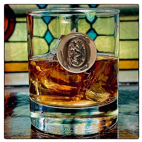 KolbergGlas Vasos de whisky de cristal de alta calidad hechos a mano con monograma grabado, idea de regalo para hombres, hermano, padre, abuelo, boss, jefe (O)