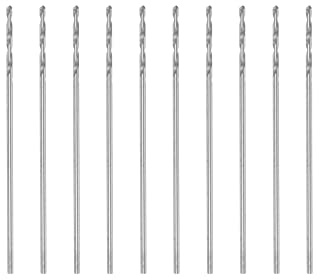 sourcing map 10 Stk. Spiralbohrer Metall HSS vollgeschliffene Bohrer 0,55mm W6542 24mm Länge für Schmiedestahl