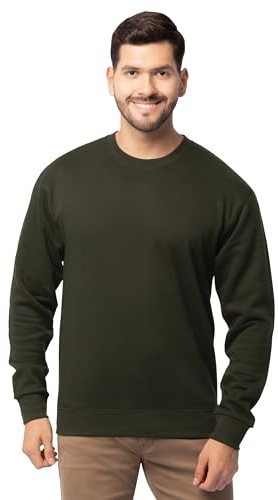 Fruit of the Loom Herren Moisture Wicking Eversoft Fleece Sweatshirt, Seesack, Grün, Large