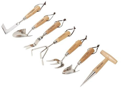 Draper 09000 Heritage Edelstahl-Gartenwerkzeug-Set mit Eschen-Griffen, 7-teilig