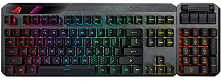 ASUS ROG Claymore II 100% / 80% TKL Wireless RGB Tastiera da Gioco Modulare, ROG RX Red Switch, PBT Doubleshot Keycap, Numpad staccabile, Poggiapolsi, Controlli multimediali, USB Passthrough - Nero