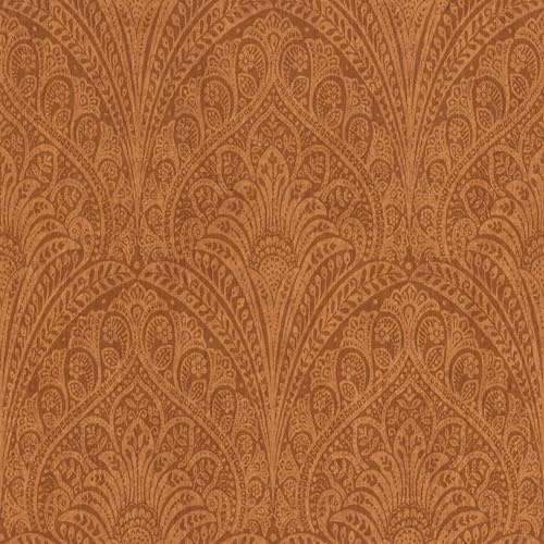 Rasch Vliestapete Orange Metallic Ornamente Floral Indisch 746341