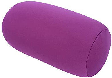 Colourful Travel Beanie Pillow – with Tiny Squishy Micro Beads Super Soft Roll Cushion for Extra Support and Comfort for Head Neck Arm Leg Wrist Back Travel Home Seat Sleeping Neck Support (Purple)