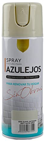 H HANSEL HOME Pintura Spray para Azulejo Gris Suave Satinado 400ml - Pack de 1 Unidad