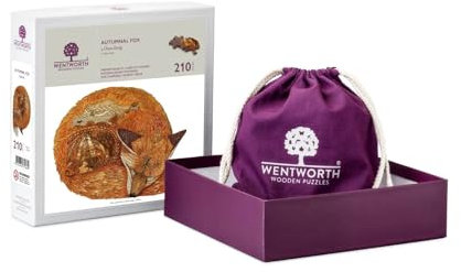 Wentworth Jigsaw Puzzle - Autumnal Fox – 210 Pieces - For Adults - Shaped Puzzle Pieces & Themed Whimsies - Great for a Gift