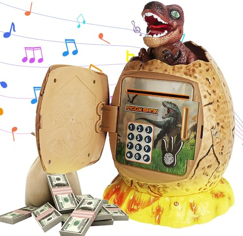 KBIBCK Spardose für Kinder, Spardose Kinder Sparschwein im Dino-Look, Große Sparbüchse Money Bank Piggy Bank, Cartoon Dinosaurier Sparschwein Kinder Geburtstagsgeschenk