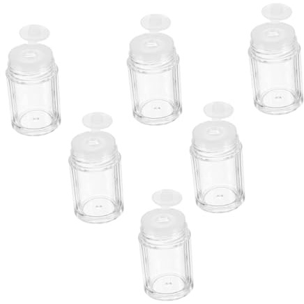 Beatifufu 6 Stück 10ml Kosmetikbehälter aus Kunststoff mit Klappdeckel und Sieb für Loses Puder und Selbstgemacht Make Up Elegante und Verschließbare Reiseflaschen für Frauen