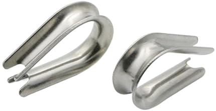 Guardacabos, Anillo de protección de cuerda de alambre, sujetadores de aparejo, dedales de línea de anclaje, abrazadera de anillo plateado, cabrestante, bucle de alambre de acero inoxidable 304(M5)