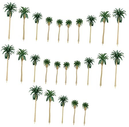 Operitacx 25st Sandtisch Kokospalme Winziger Tropischer Baum Miniatur-modellbaum Outdoor- Künstliche Palmen Kleine Baummodelle Modelleisenbahnbäume Grüner Minibaum Modellbäume Green Abs