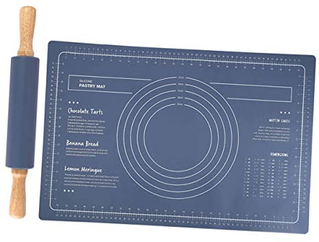 TOPBATHY Tappetino Per Impastare in Silicone Tappetino Per Pane Accessorio Da Cucina Per Stendere La Pasta Facile Da Pulire e Riutilizzare