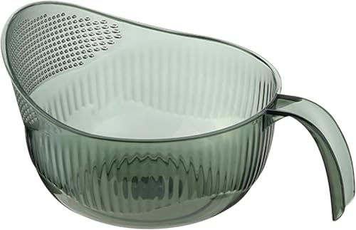 Multi-Purpose Drain Strainer Sink Washing Bowl Multi-Functional Strainer & Rinsing Colander- Wash, Drain, Rinse & Strain Rice Food with Ease-Large