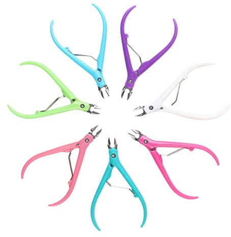 Ipetboom Alicate De Uñas Para Manicura Y Pedicura Con Mango De Plástico Cortador De Cutículas Para Hogar Y Salón 4.1 Pulgadas