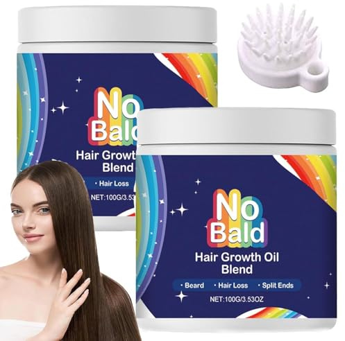 2 piezas Sin Mezcla De Aceite De Crecimiento De Cabello Calvo,MáScara Para El Cabello Para El Cabello Seco Y DañAdo, MáScara De Cabello Acondicionador Profundo, Mascarilla For Todo Tipo De Cabello