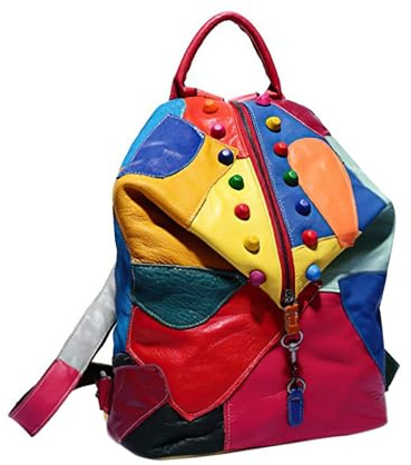 Generisk skolryggsäck för tonåringar, läder-laptop ryggsäck | Läder college lapptäcke laptop bookbag | Fashion Schoolbag, stöldskyddande fritidsväska för kvinnor män, Bunt2, Siehe Beschreibung
