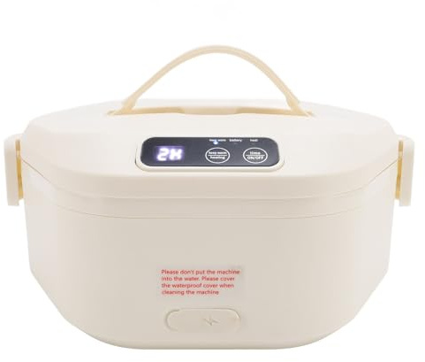 Boîte à Lunch Chauffée, Boîte de Rangement Alimentaire électrique Réchauffeur de Nourriture avec Contrôle de Température Réglable Chauffage Alimentaire Portable Céramique Intérieur (Type 1)