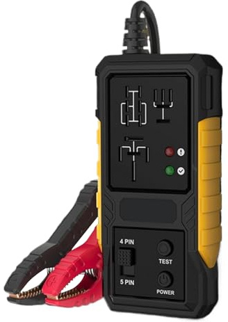 Probador de retransmisión automotriz | Tester de relevo de automóviles | Testér de batería automotriz | Herramienta de diagnóstico de alta precisión de 12V para comprobación de fusibles para pruebas d