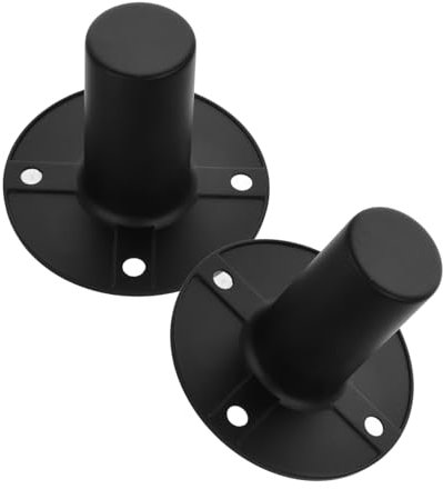 SHINEOFI Soporte para Altavoz Metálico Base de Altavoz Profesional Accesorio para Resistente Uso Interior Compatibilidad Color Negro 2 Piezas