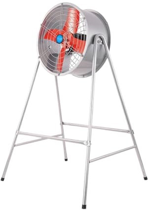 Xilin-872 Metal Floor Fan- Industrial-grade Electric Fan Taller Version High-power Floor Fan Large Air Volume Post Fan Powerful Models With Bracket Industrial Standing Fan(24 inch)
