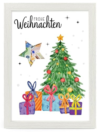 HSDSH Weihnachten Geldgeschenk, Weihnachtsbaum Geldgeschenke, Weihnachtsgeld Verpackung, Frohe Weihnachten Deko, Lustige Geschenke für Mann Frau Famile Freund Kollegen