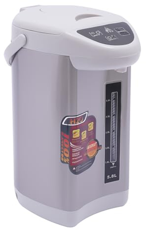 Thermopot 5,8 Liter Wasserspender Edelstahl Heißwasserspender Dispender mit Kabel Benutzt, 750W Thermoskanne Dispender Wasserkocher für Schule, Zuhause, Büro, Hotel