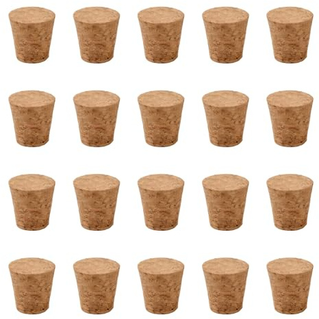 INCREWAY Tapones cónicos de corcho cónicos de madera para botellas de vino, tapones de corcho de repuesto para botellas de vino, tarros de vidrio, 35 x 26 x 35 mm