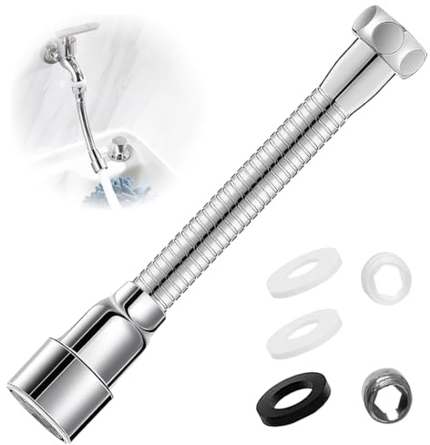 1 pezzi Prolunga Rubinetto Cucina, Rompigetto Rubinetto 360° Gradi Doccetta per Lavandino con Risparmio Idrico e Filtro, Per Cucine, Bagni, Servizi Igienici