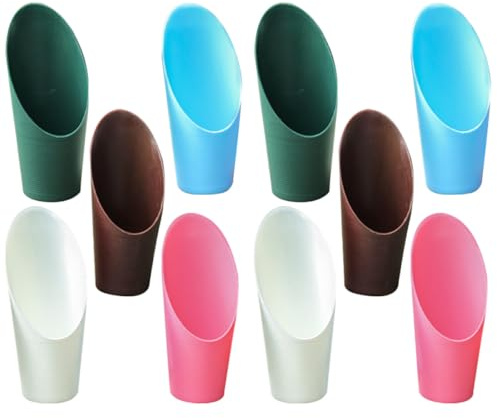 Toddmomy Juego de 10 Mini Palas de Jardín para Plantar Suculentas, Diseño Semi Puntiagudo, Material PP Resistente, Ideales para Jardinería en Macetas