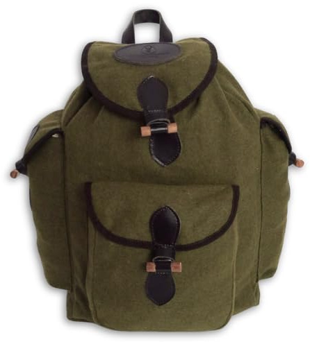Lodenrucksack 15L – geräuscharm, aus Loden gefertigt, mit Knebelverschlüssen, gepolsterte Schulterriemen, Outdoorrucksack für Jagd, Wandern & Freizeit