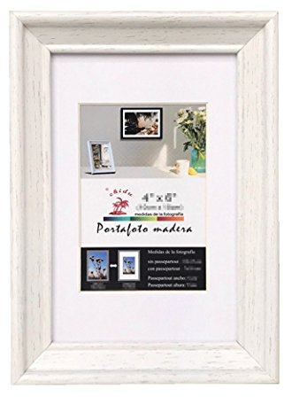 Solagua Marco de Foto Madera Portafotos Vintage Marcos de Fotos para Decoración (24 x 30 cm, Beige)