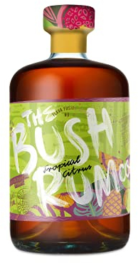 The Bush Rum Co. Tropical Citrus Spiced Rum | Bursting With Natural Tropical & Citrus Fruits | 100% Recycled Bottle | 100% Recyclable Pack| 37.5% ABV 70cl