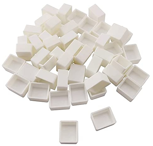 Leere Aquarell pfannen,50pcs Weißer Kunststoff Leer Wasserfarbe Näpfchen Aquarellfarben Watercolor Palette Aquarell-Farben-Pan,Für Aquarellöle,Acrylmalerei Reisezinn Fall Palette(Volle Pfannen)