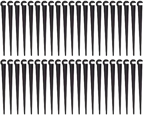 UCLEVER 200 Stück Micro Drip Rohrhalter für 4/7mm Rohr Stützhalter Leitungshalter Gartenschlauch-Erdanker Befestigungsanker für Gartenbewässerung