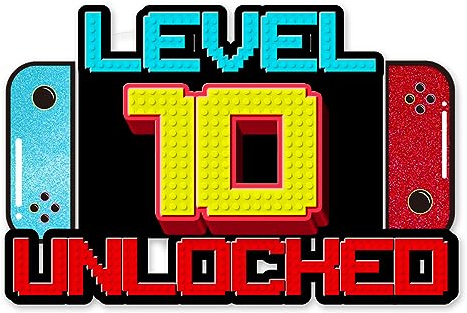 brayqu Video Game 10th Birthday Invitations for Boys - 10 Year Old Gaming Birthday Party Invitation Cards - 20 Fill-in Invites with Envelopes