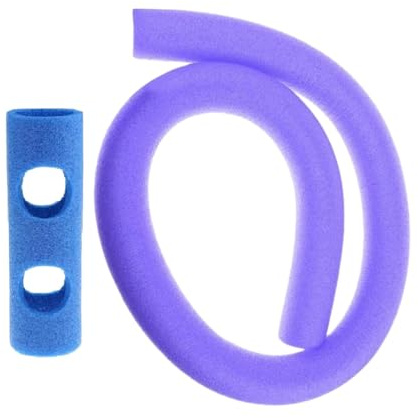 JISADER Tubo in Schiuma per Noodle per Piscina Galleggiante con connettore Noodle per Piscina, Viola 2 Fori