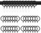 Anillas para Cortinas, 40 Piezas Anillos de Cortina de Metal, Anillos para Cortina de Ducha con Clips, 30 mm de Diámetro Interno, para Baño, Dormitorio, Negro