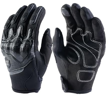 Masontex Motorcycle Gloves for Men and Women, Summer Dirt Bike Gloves Touch Screen Motorcycle Gloves for Motorbike Motocross ATV UTV (X30-Black, X-Large)