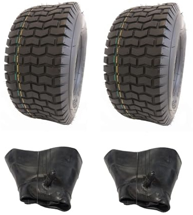 2x Schlauch + 2x 18x6.50-8 S2101 Rasenreifen für Aufsitzmäher Rasentraktor Schneefräse 18 x 6.50-8 18x6,5-8 18 x 6.5-8 Rasenreifen Schneefräse Rasenmäherreifen Reifenmantel Stollenprofil