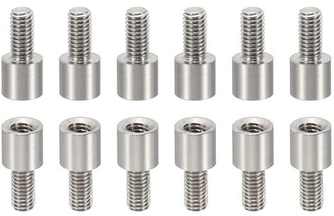 PATIKIL 12 Stück M3 Abstandshalter, M3 5+6mm Spacer Distanzhülsen Edelstahl Gewindeabstandshalter Schrauben Set 3mm ID 5mm OD Metrische männliche weibliche Gewindeadapter für Leiterplatte