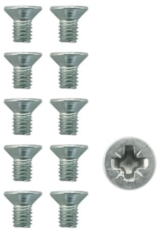 TOP-VIGOR 10Pcs Door Latch Keep, M3.5 M4.0 Grub Screws Bolt for Door Handle, Faucet, Light Fixture Home Repairs, Fixtures