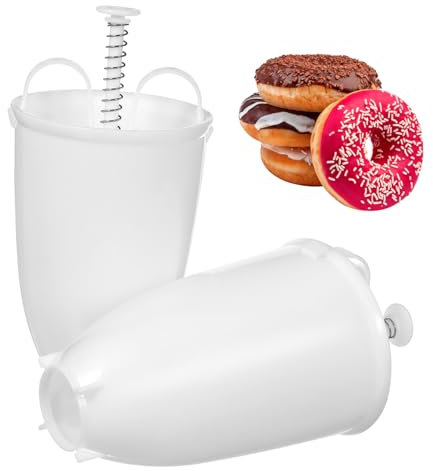 BESTOYARD Donut Maker Doughnut Maker Mould 2pcs White Diy Baking Tool Kitchen Desserts Mold for Home Bakery