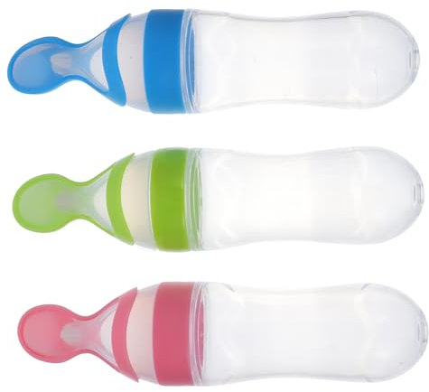 ibasenice Reisbrei Flaschen Für Babys Sicheres Fütterungswerkzeug Für Kleinkinder Praktische öffel Flasche Für Brei Und Beikost Pink Und