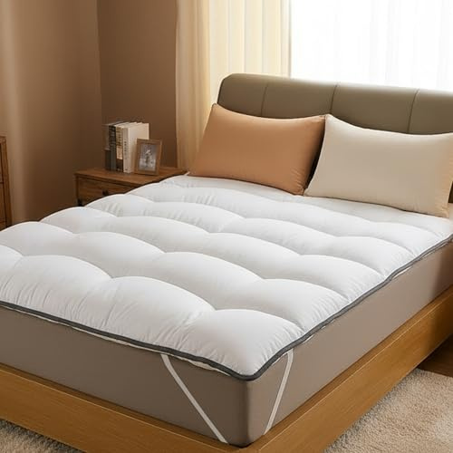CATAVANA - Surmatelas Nuage 160x200 cm - Microfibre Hypoallergénique, Respirant et Anti-Acariens - Parfait pour Matelas Double, Clic-Clac et Convertible.