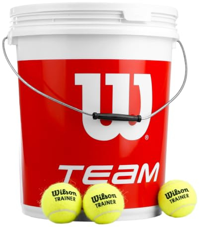 WILSON Team Trainer Tennisbälle 72er Eimer drucklose Bälle gelb
