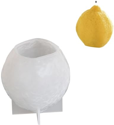 Molde de silicona para hacer jabones perfumados en forma de limón y resinas epoxi, decoraciones artesanales, fondant hecho a mano