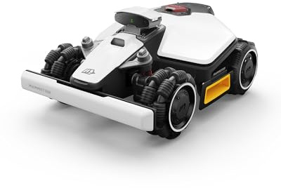 MAMMOTION LUBA mini AWD 800Robot Tagliaerba Senza Filo Perimetrale, NetRTK+Vision, Nessuna Antenna RTK Richiesta, Mappatura Automatica, Area Consigliata 800 m², Area Massima 1000 m², con Modulo 4G, Pe