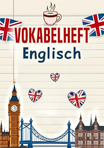 Vokabelheft Englisch A5 2 Spalten liniert mit Mittellinie: Dein ideales Schulheft zum Vokabeln lernen in der Schule mit 111 Seiten und Lineatur 53