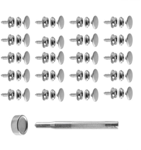62pc Stainless Steel Fastener Hardware Kits With 10mm Screw Clips Multipurpose Secure Fastening For Tents Tarps Boats Proof Turnbuckle Installation Tool