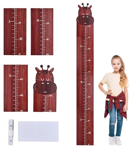 QINGZY Messlatte Kinder Holz, Wachstumsmesser für Baby & Kleinkinder, Skala 70-170cm, Wanddeko fürs Kinderzimmer & Babyzimmer, Geschenk zur Geburt Jungen & Mädchen