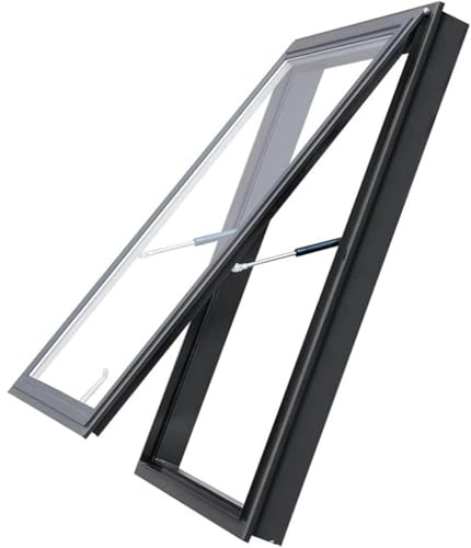 Lucernari in vetro temperato a doppio strato personalizzabili, finestra da tetto con montaggio a filo, finestra universale in alluminio per soffitta/solariume/cantina (50,8 x 86,4 cm) - Migliora la