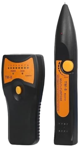 VCHICS Tester per cavi in ​​fibra ottica, TM-8 RJ11 RJ45 Cat5 Cat6 Tester for cavi di rete LAN telefonica Rilevatore Tracciatore toner Ethernet Trova linee